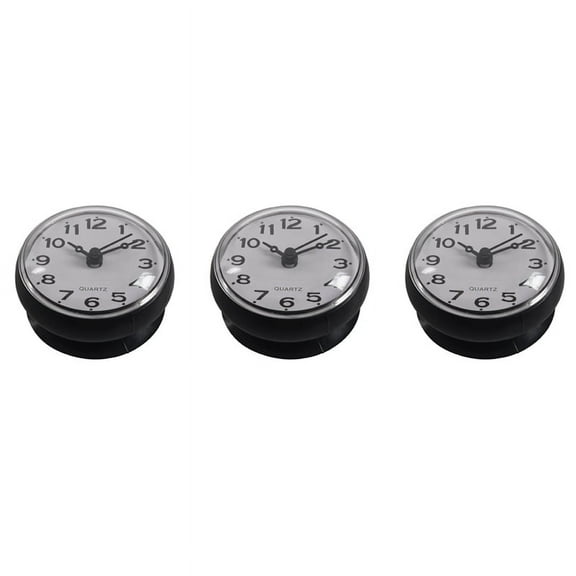 3pcs 7cm Waterproof Kitchen Bathroom Shower Clock Suction Cup Sucker Wall Black,3 x Waterproof Shower Clock,Black