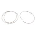 thumbnail image 1 of 3pcs 80mm Inner Dia Book Office Metal Loose Leaf Binder Hinge Snap Ring Keyring, 1 of 2