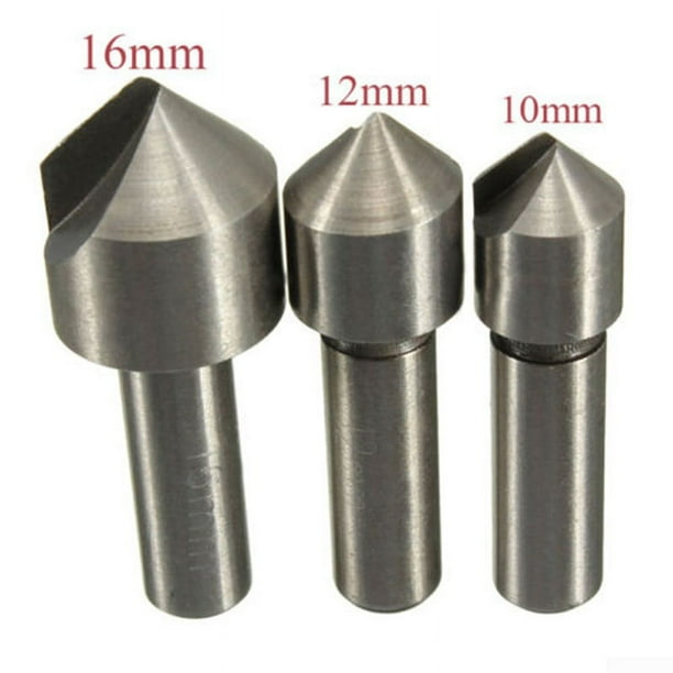 3pcs 90 HSS Countersink Drill Bit Set Kit for Wood Steel Hard Metal 10 12 16mm Walmart Business Supplies