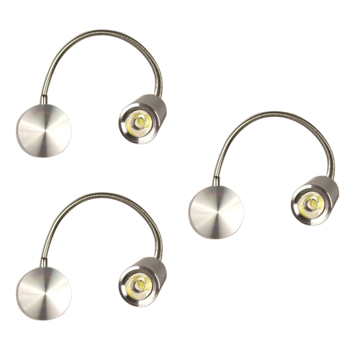3pcs AC 85265V 3W 360degree Flexible Arm LED Wall Light LED Reading