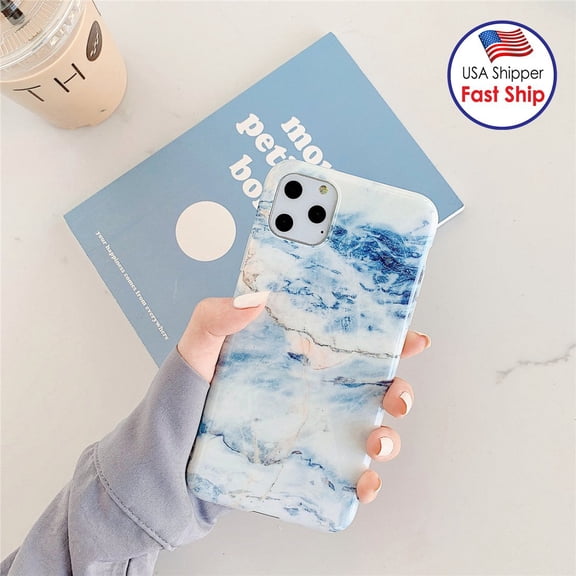 AMZER Marble Design Case for iPhone 11 Pro Slim IMD TPU Protective Case with HD Designs - Sapphire