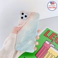 thumbnail image 1 of AMZER Marble Design Case for iPhone 11 Slim IMD TPU Protective Case with HD Designs - Light Blue, 1 of 5