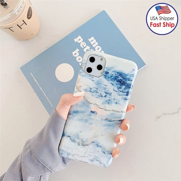 AMZER Marble Design Case for iPhone 11 Slim IMD TPU Protective Case with HD Designs - Sapphire