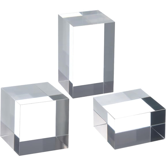 3pcs Acrylic Cube Display Risers for Photography Display