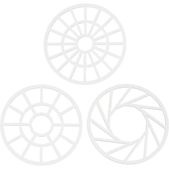 3pcs Acrylic Drawing Painting Stencils Templates for Painting on Scrapbook Fabric Tiles Floor Furniture Wood Flat Round 105x2.5mm for DIY