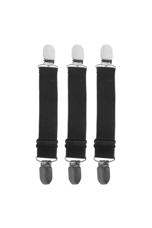 Durable Adjustable Boot Straps Black 3Pcs 7.9X1X0.08In