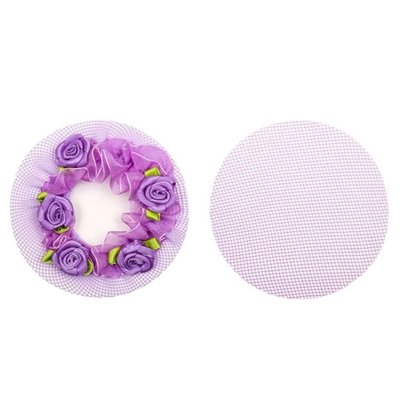 3pcs Adjustable Dance Hair Net With Flower Girls Child Ballet Dance Skating Hair Net Lacework Bun