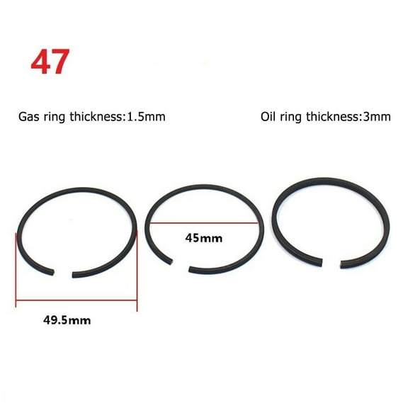 3pcs Air Compressor Piston Ring Pneumatic parts for 42/47/48/51/52/65mm Cylinder 47mm