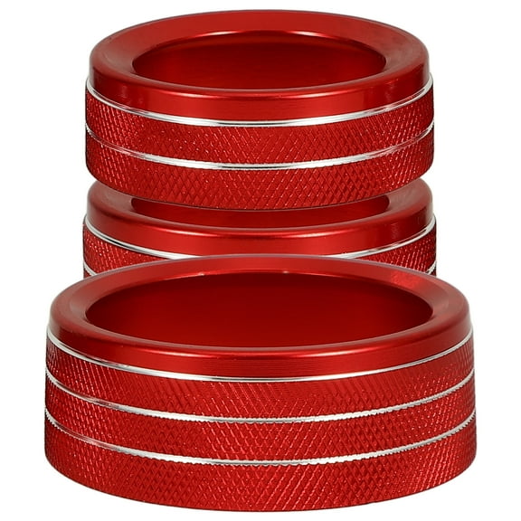 3pcs Air Conditioner Switch Button Knob Covers Car Interior Button Rings Knob Covers