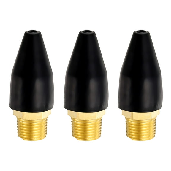 3pcs Air Nozzle Tip 1/8" Rubber Blow Gun Tip for Air Blow Gun Tool Parts & Accessories, Black