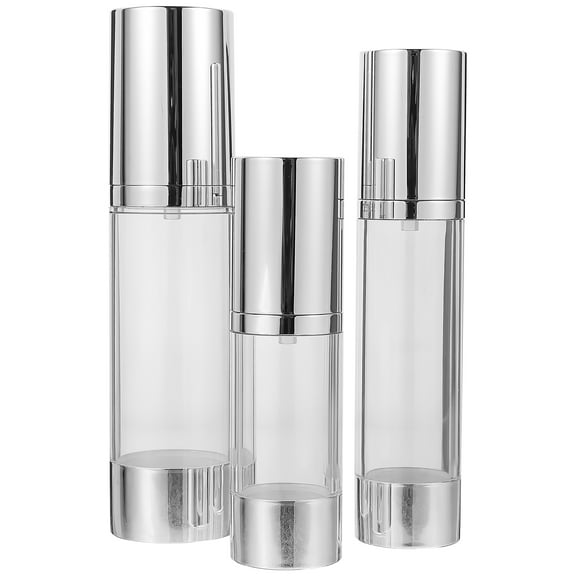 HOKARUA 3pcs Airless Pump Bottle Refillable Cosmetics Container Makeup Foundations Leakproof Container