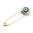 thumbnail image 1 of 3pcs Alloy & Glass Safety Pins White 37.5x10x5.5mm, 1 of 2