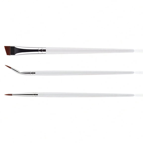 3pcs Angled Eyeliners Brushes Soft Bristles Makeup Brush For Creating Fine Lines Suitable For Daily And Special Event