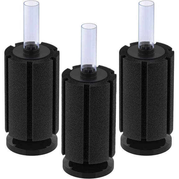 3pcs Aquarium Bio Sponge Filter, Quiet Betta Fry Shrimp and Small Fish Foam Filter for Fish Tanks up to 20 Gallons