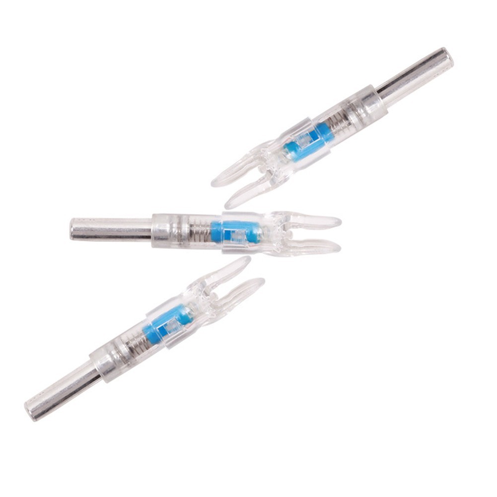 3pcs Archery Automatically LED Lighted Arrow Nocks Tail Glowing Arrow Shaft Tail