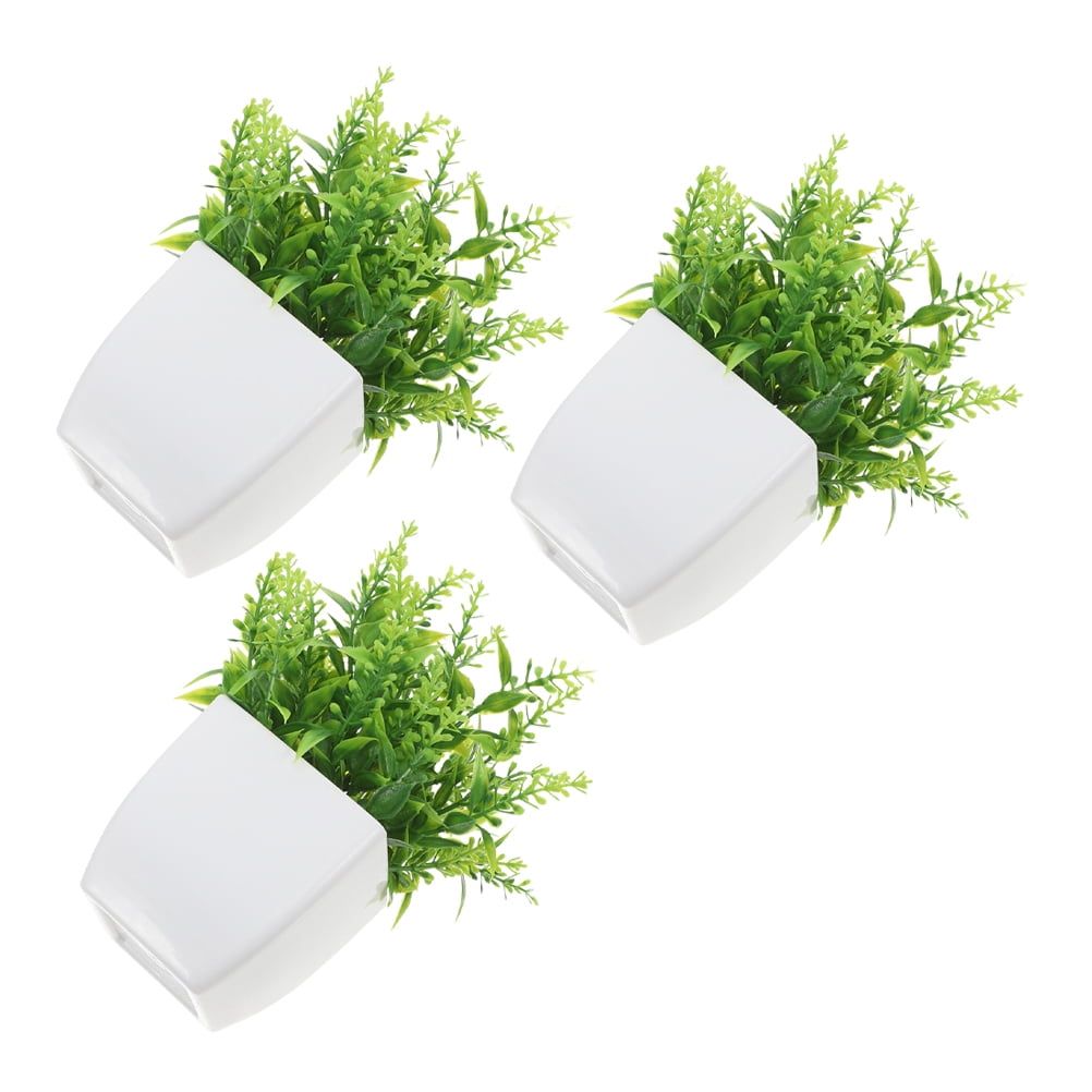 3pcs Small Faux Plants for Desk Artificial Bonsai Tree for Indoor Decor ...
