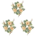 thumbnail image 1 of 3pcs Artificial Floral Candle Rings Wreaths,Small Candle Garland for Wedding Christmas Party Decor, Twigs Taper Candle Holder Rings for Table Centerpieces Window Mirror Desktop Decoration, 1 of 9