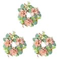 thumbnail image 1 of 3pcs Artificial Floral Candle Rings Wreaths,Small Candle Garland for Wedding Christmas Party Decor, Twigs Taper Candle Holder Rings for Table Centerpieces Window Mirror Desktop Decoration, 1 of 7