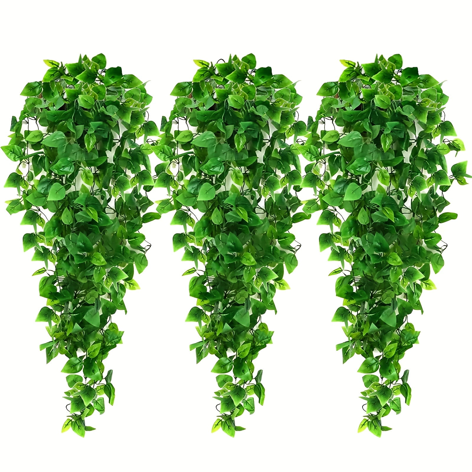 3pcs Artificial Hanging Plants, Fake Ivy Vine for Wall House Room Indoor Outdoor Decoration, suitable for indoor wall decoration, party and wedding bedroom, bathroom, home decoration, 3.6 In