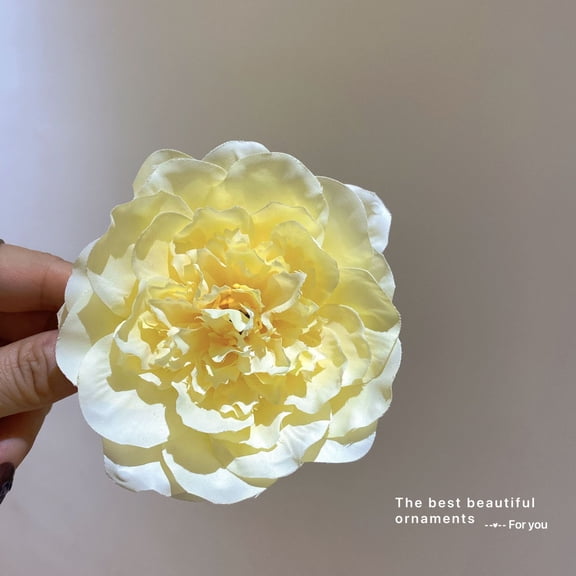 3pcs Artificial Peony Flower Hair Clip Chinese Style Hanfu Hairpin Bang Clip Wedding Costume Headdress for Stage or Photo Props
