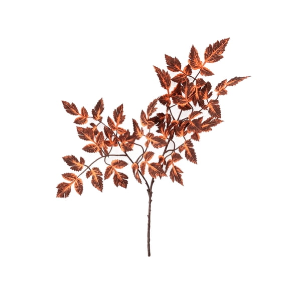 3pcs Artificial Thanksgiving Leaf Single Stem, 17.72in Autumn Color Realistic Fall Ornament for Indoor Home Decor & Vase Accessory