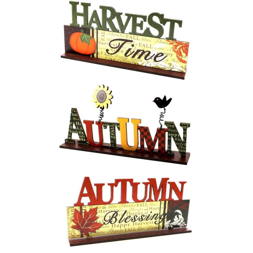 6-Piece Wooden Fall Letter Blocks – “Autumn” Signs For Shelf, Mantel, Tiered Tray, Seasonal Home Decor