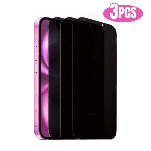 3pcs BLUUMTEK Anti-Spy Screen for iPhone 16 Plus/ 15 Plus Tempered Glass Privacy Screen Protector