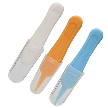 3pcs Baby Dig  Clips Infants Safety Ear Nose Navel Cleaning Tweezers Forceps