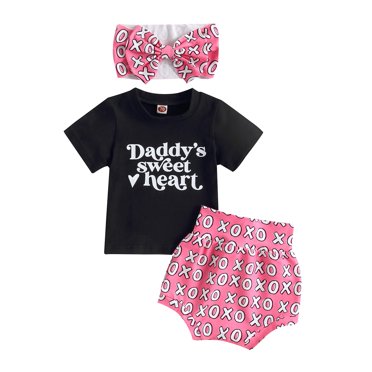 Toddler Girl Summer Outfit Set - Watermelon Print T-shirt & Shorts 2-Piece Set