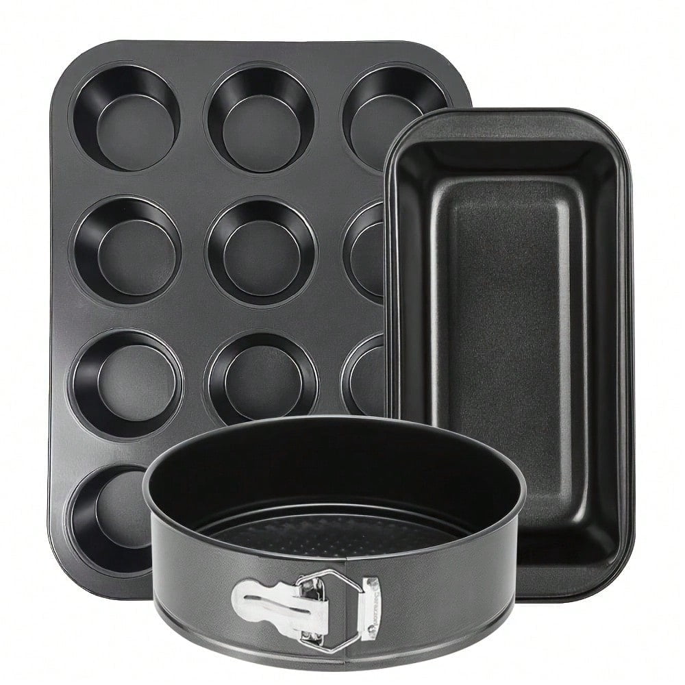 3pcs Bakeware Springform Baking Pan Cheesecake Pan Set Removable