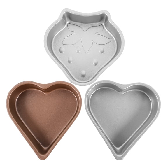 3pcs Baking Pan Pudding Pan Cupcake Baking Cup Mold Metal Baking Pan Baking Supply