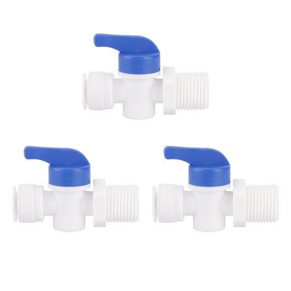 3pcs Ball Valve 1/2" BSP Male to 3/8" Tube OD Quick Connect Water Tube Filter Fittings Water RO Filter Hose Connector