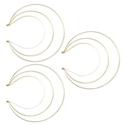 3pcs Baroque Tiara Crown Headbands for Women   Three-layer Metal Gold Hair Bands Bridal Wedding Prom Party Accessories