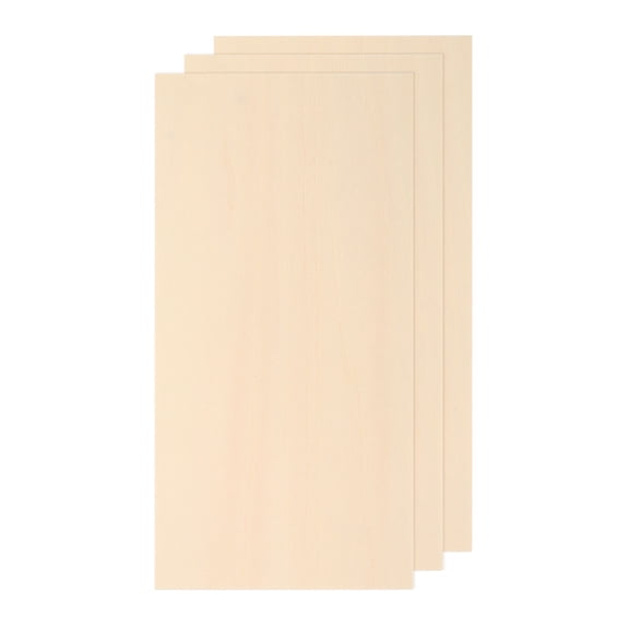 3pcs Basswood Sheets 8 x 4 x 3/16 Inch Unfinished Wood Boards Plywood for DIY Crafts Laser Cutting with Smooth Surfaces