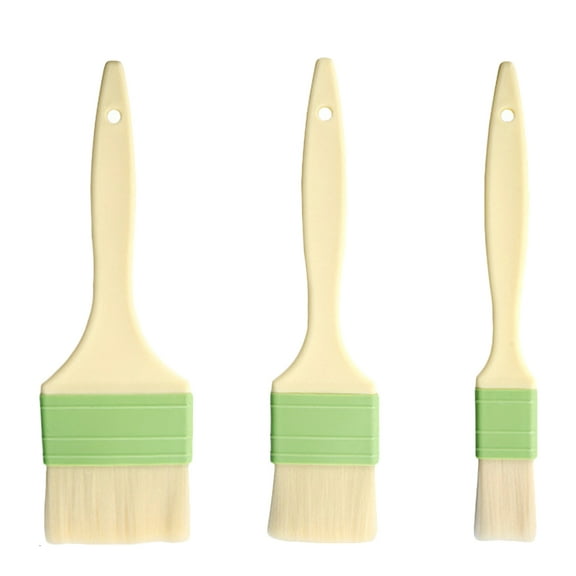 3pcs Basting Brush Pastry Grilling Oil Brush with Wood Handle for Grilling Cooking Marinating