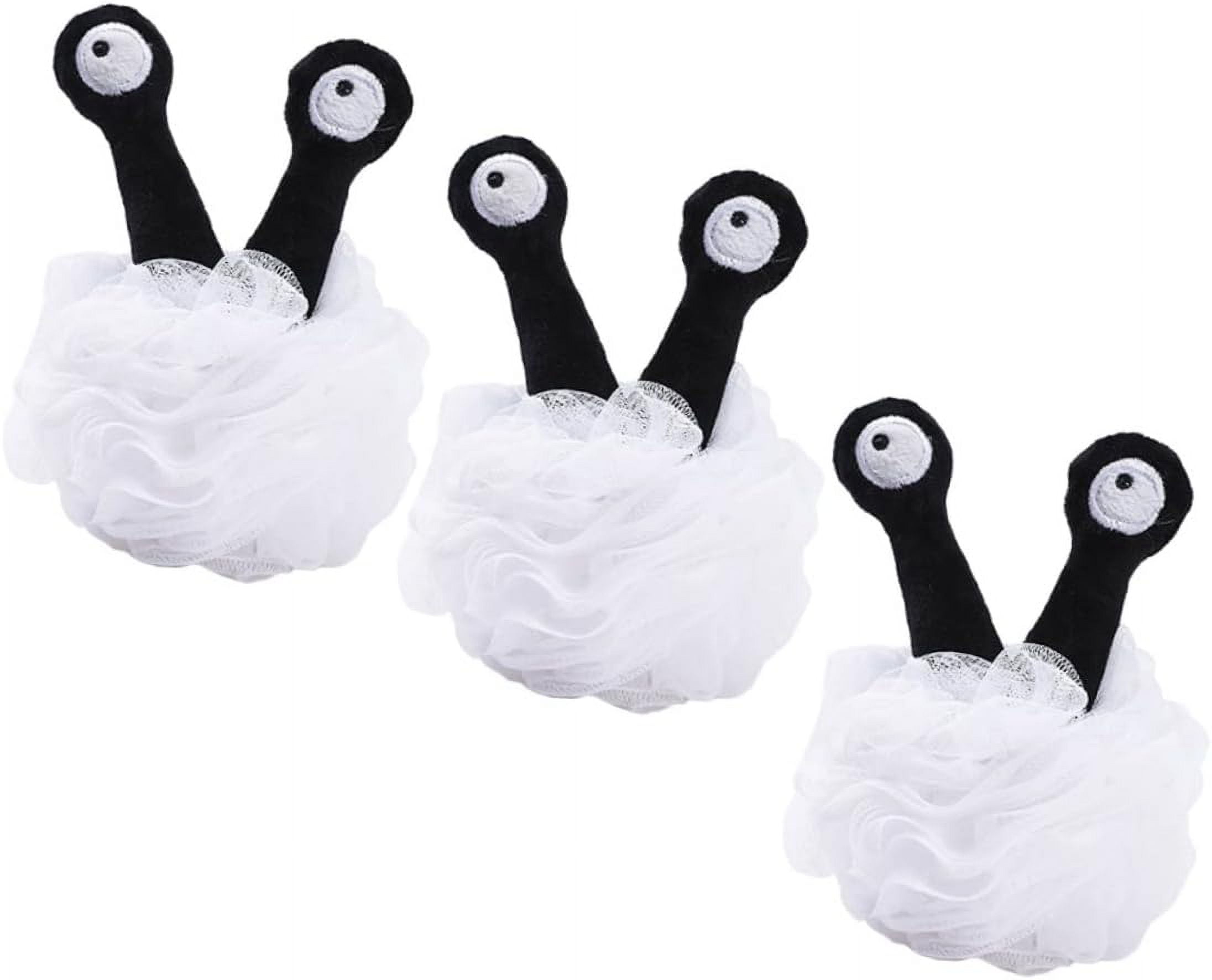 3pcs Bath Flower Mesh Bath Pouf Body Scrubber Cleansing Puffs