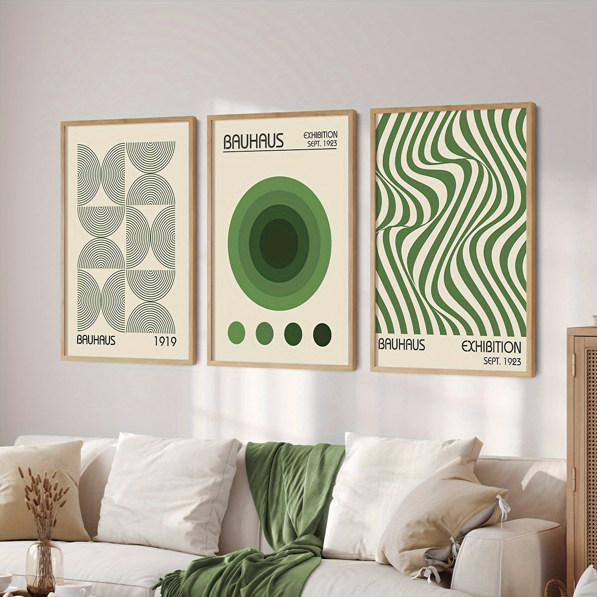 3pcs Bauhaus Geometric Wall Art Prints, Minimalist Modern Posters, Mid ...
