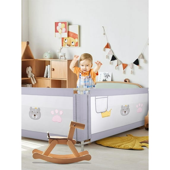 3pcs Bed Rail for Toddlers, 59 in x 27.5 in Extra Long Bumper Safety Rails Guard for Toddler Bed, Extra Tall Rail Bed Bumper, Security Adjustable Bed Rail Fence for Queen Beds
