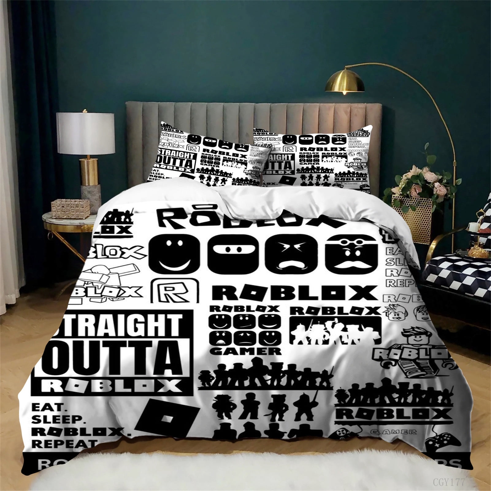 3pcs Bedding Duvet Cover Set Single Game Roblox Comforter Set All 3pcs Bedding Duvet Cover Set Single Game Roblox Comforter Set All Season Bedding Set Ultra Soft Quilt Cover With Pillowsham 03779f7c Cea6 433a Ba36 