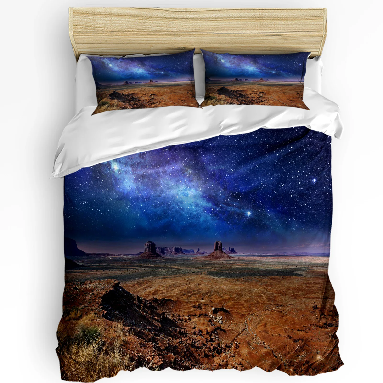 3pcs Bedding Set Aurora Borealis Home Textile Duvet Cover Pillow Case