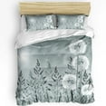 3pcs Bedding Set Dandelion White Home Textile Duvet Cover Pillow Case