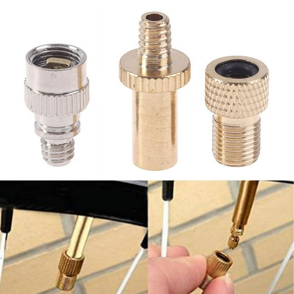 3pcs Bike Bicycle Presta to Schrader Valve Adapters Valve Extension Pump Too AL