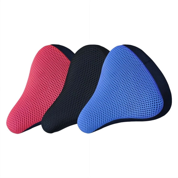 3pcs Bike Seat Cushion Cover 3D Breathable Mesh Pad, Universal Padded Saddle Protector for Mountain Road Spin Cycling Comfort Accessories