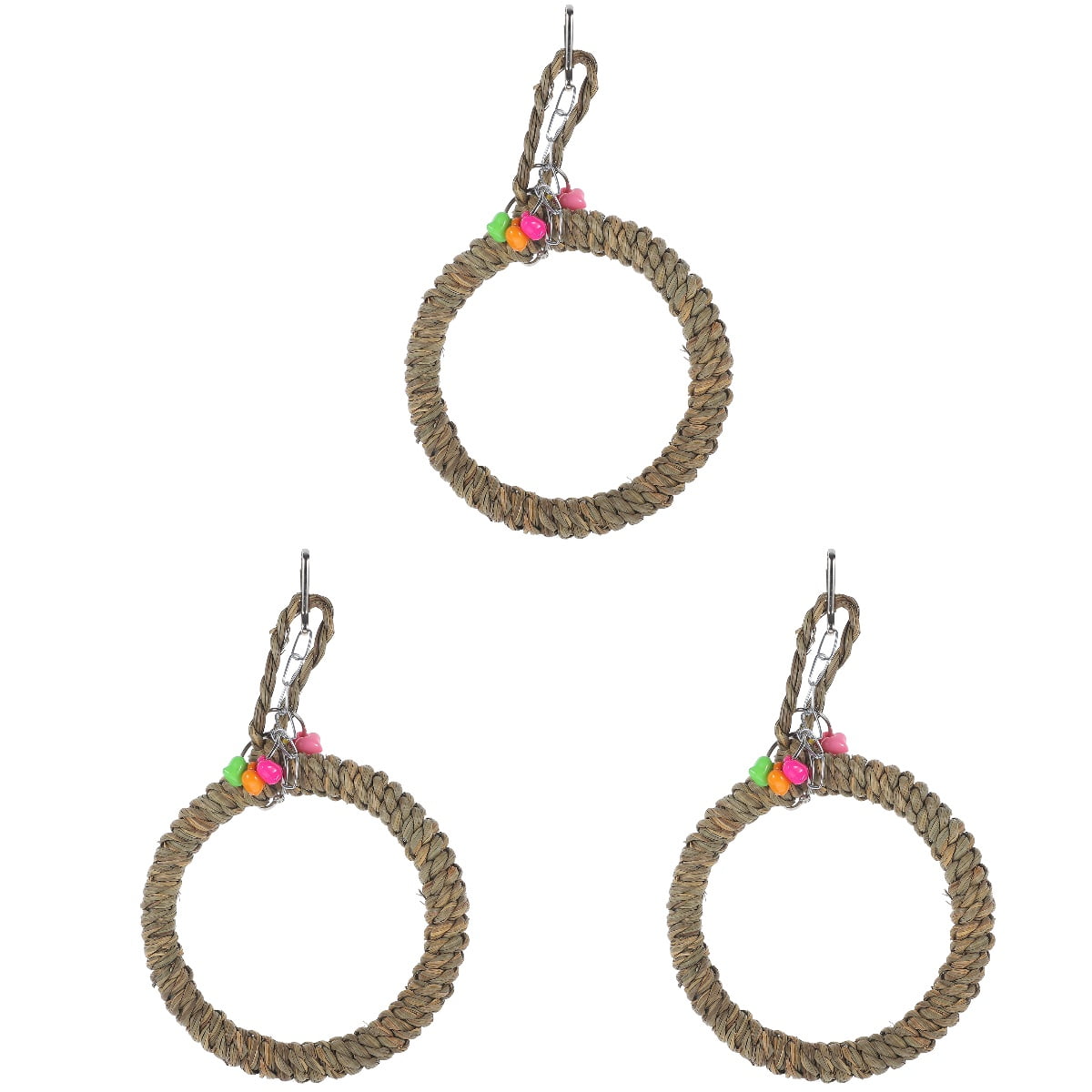 3pcs Bird Stand Ring Birdcage Bird Perch Funny Bird Swing Bird Stand