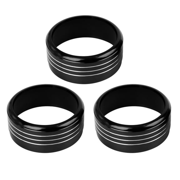 3pcs Black AC Climate Control Radio Volume Knob Ring Cover Trim for Subaru Forester XV Crosstrek WRX/STi Impreza