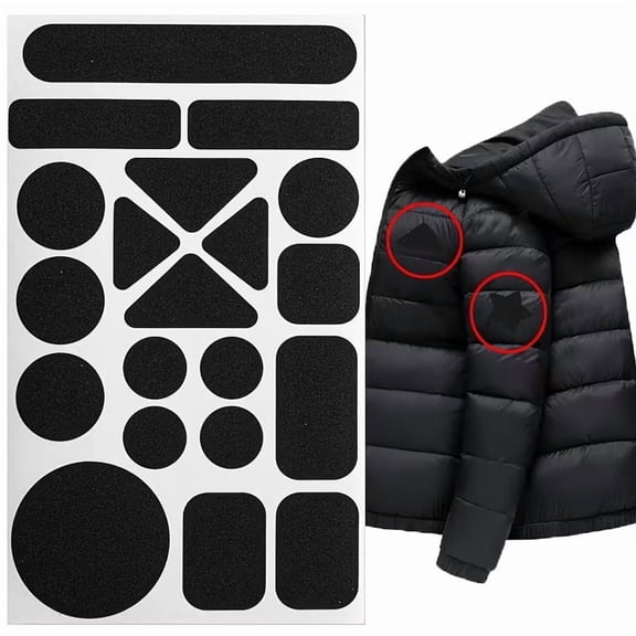 3pcs Black Self-Adhesive Cloth Repair Patches for Quick and Easy Clothing Fixes