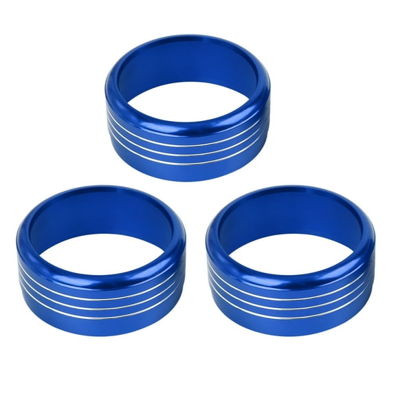 3pcs Blue AC Climate Control Radio Volume Knob Ring Covers Trim for Subaru Forester XV Crosstrek WRX/STi Impreza