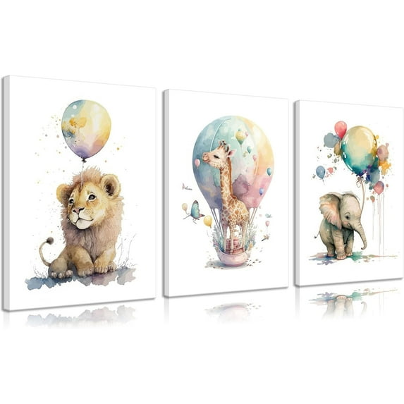 3pcs Boho Cats Canvas Wall Art Funny White Cat Wall Decor Pictures Cute Colorful Floral Cats Posters Prints for Living Room Bedroom Bathroom Nursery Home Decoration Ready To Hang