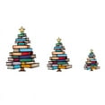 thumbnail image 1 of 3pcs Book Tree Card Catcher Ornaments, Christmas Tree Theme of Books, Book Lovers Club Gift, 1 of 8