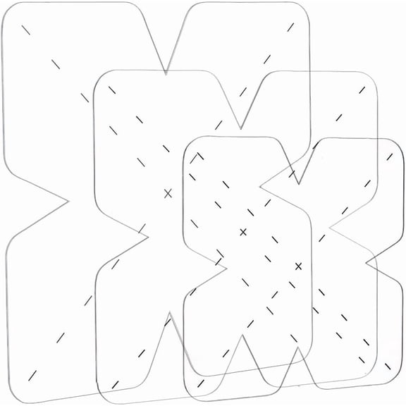 3pcs Bowl Cozy Template Set 8/10/12 Inches Acrylic Sewing Pattern Transparent Quilting Ruler Safe Quilting Templates